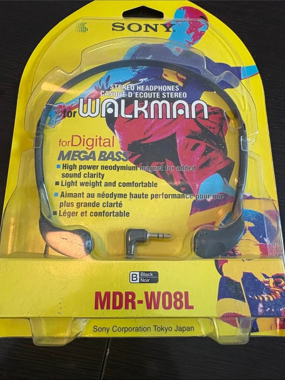 Vtg Sony MDR-WO8L Stereo Headphones for Walkman Mega Bass NOS 1995 NEW SEALED